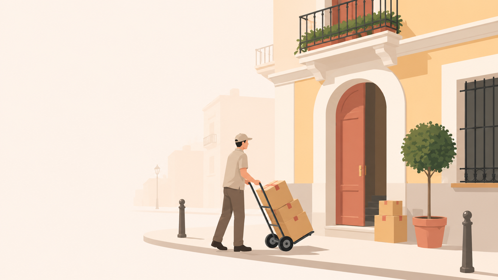Equipo de una empresa de mudanzas en Madrid cargando una furgoneta